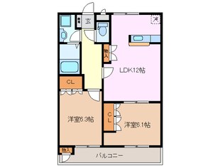 グローリアス山水　Ａ棟の物件間取画像